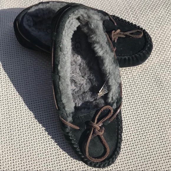 UGG Australia Suede & Sheepskin Moccasins